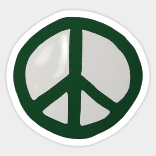 Peace Sign Green Shadow Silhouette Anime Style Collection No. 264 Sticker